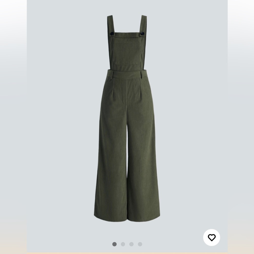 NWT Cider dark green corduroy overalls